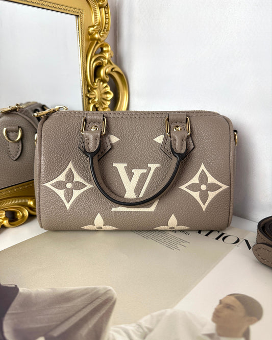 Louis Vuitton Nano Speedy Bag - Tourterelle Grey - View 1