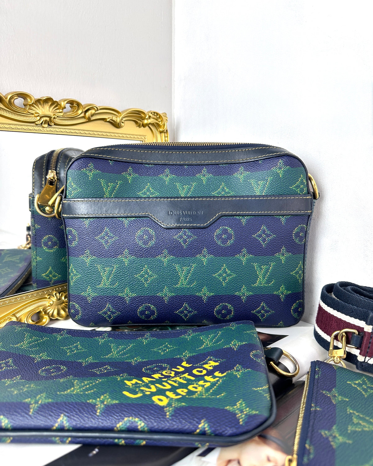 Louis Vuitton Trio Messenger - Blue Stripes - View 1