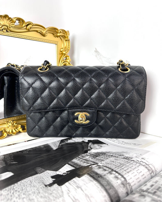 Chanel Small Classic Handbag - Black - View 1
