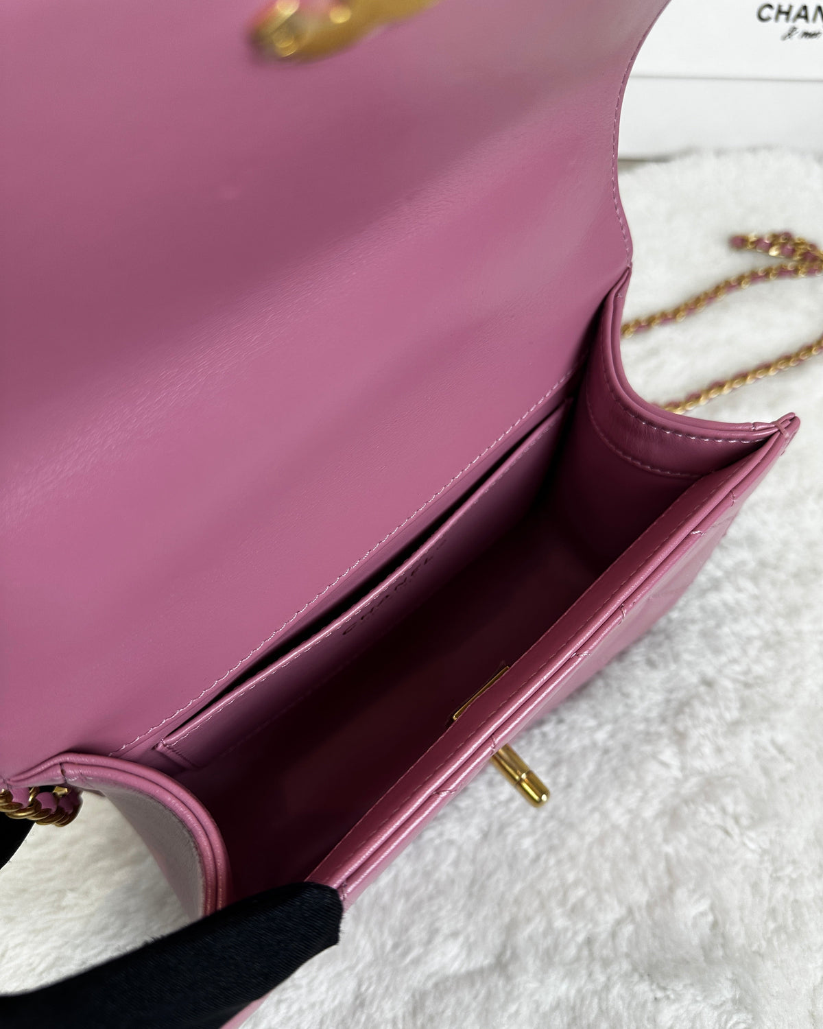 Chanel Chain Flap Bag - Pink - View 6