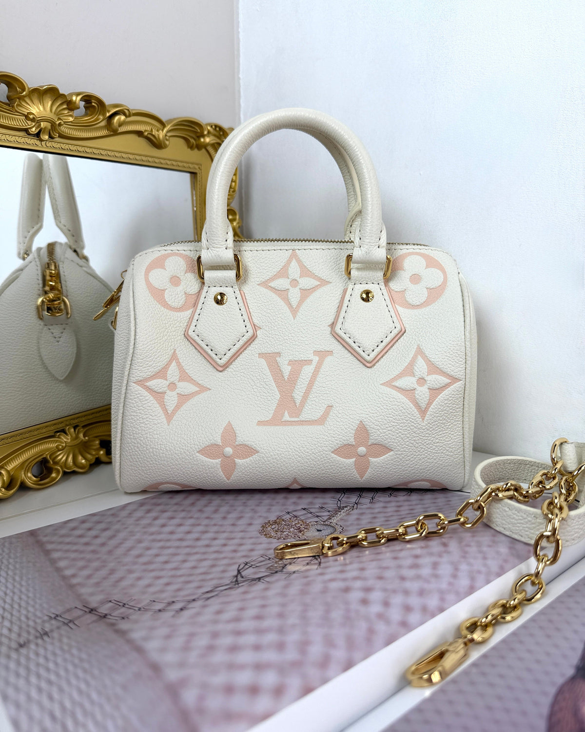 Louis Vuitton Speedy Bandoulière 20 Bag - Crème/ Rose Trianon - View 1