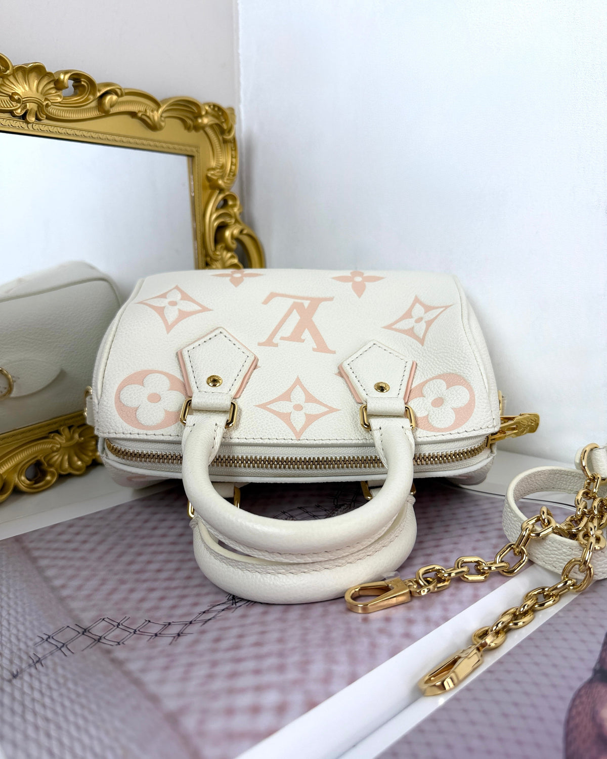 Louis Vuitton Speedy Bandoulière 20 Bag - Crème/ Rose Trianon - View 6