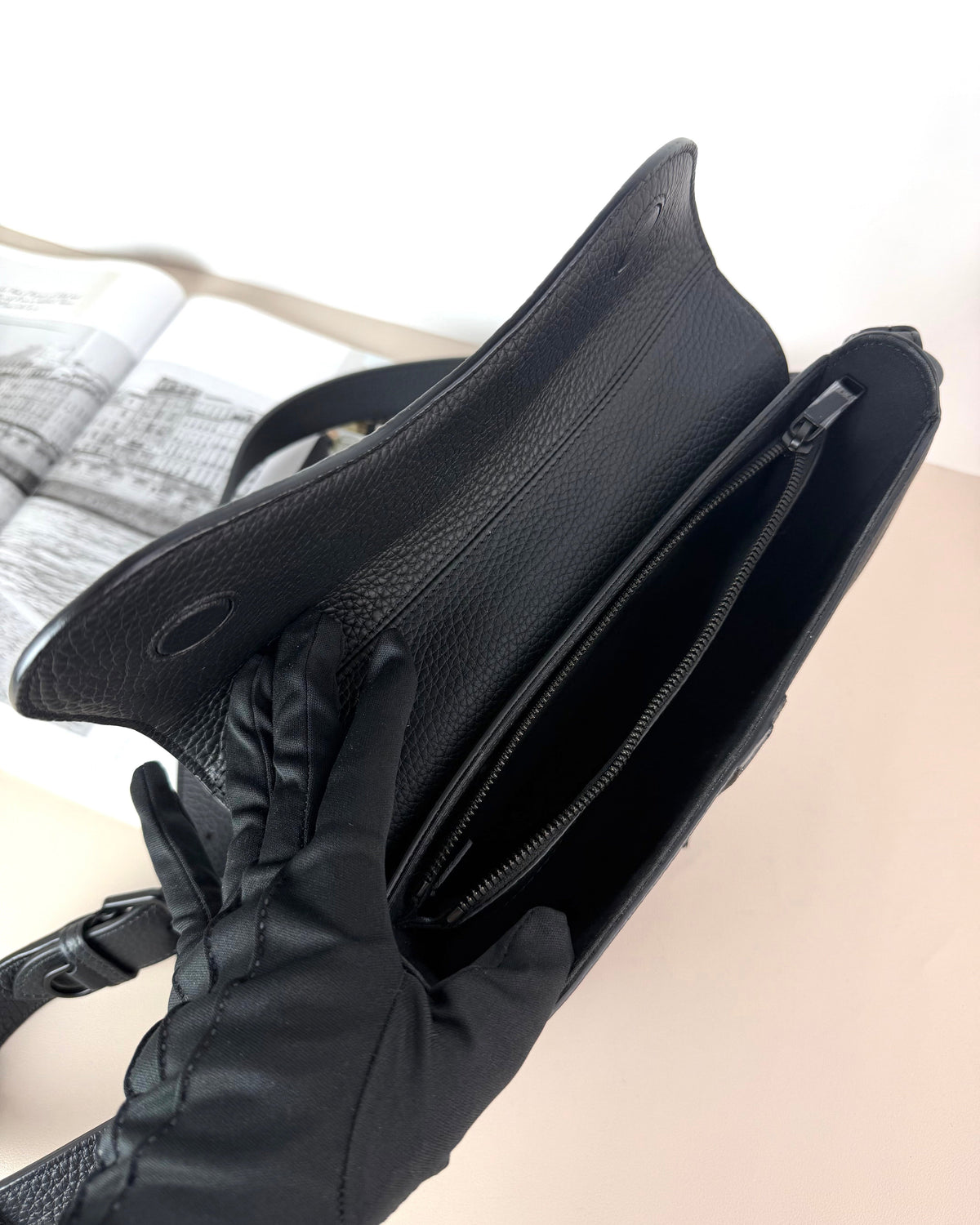 Dior Saddle Crossbody Bag - Black - View 7
