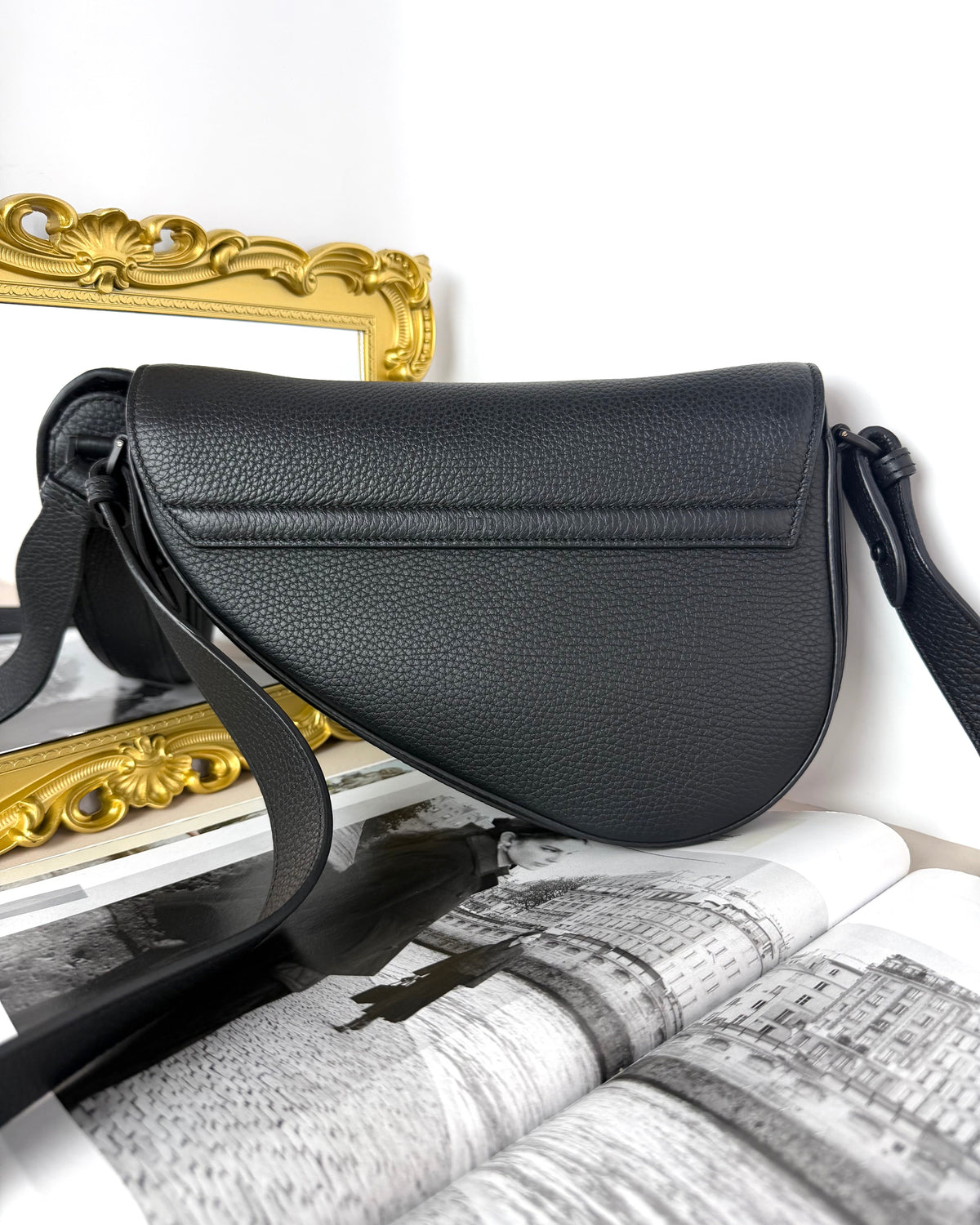 Dior Saddle Crossbody Bag - Black - View 2