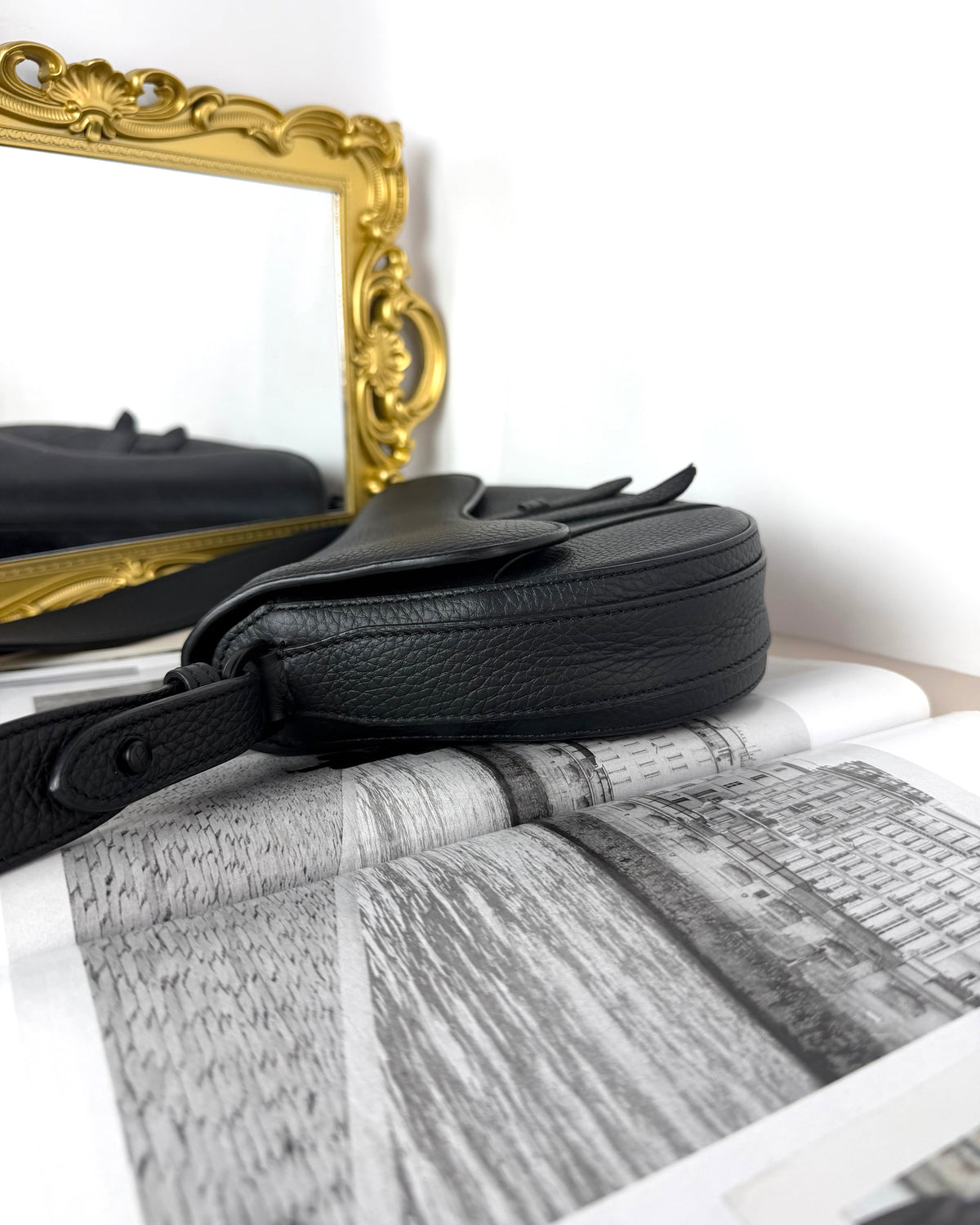 Dior Saddle Crossbody Bag - Black - View 3