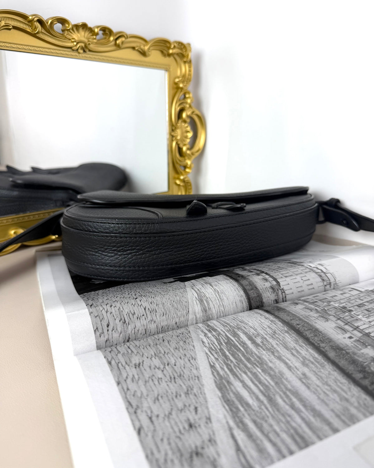 Dior Saddle Crossbody Bag - Black - View 5