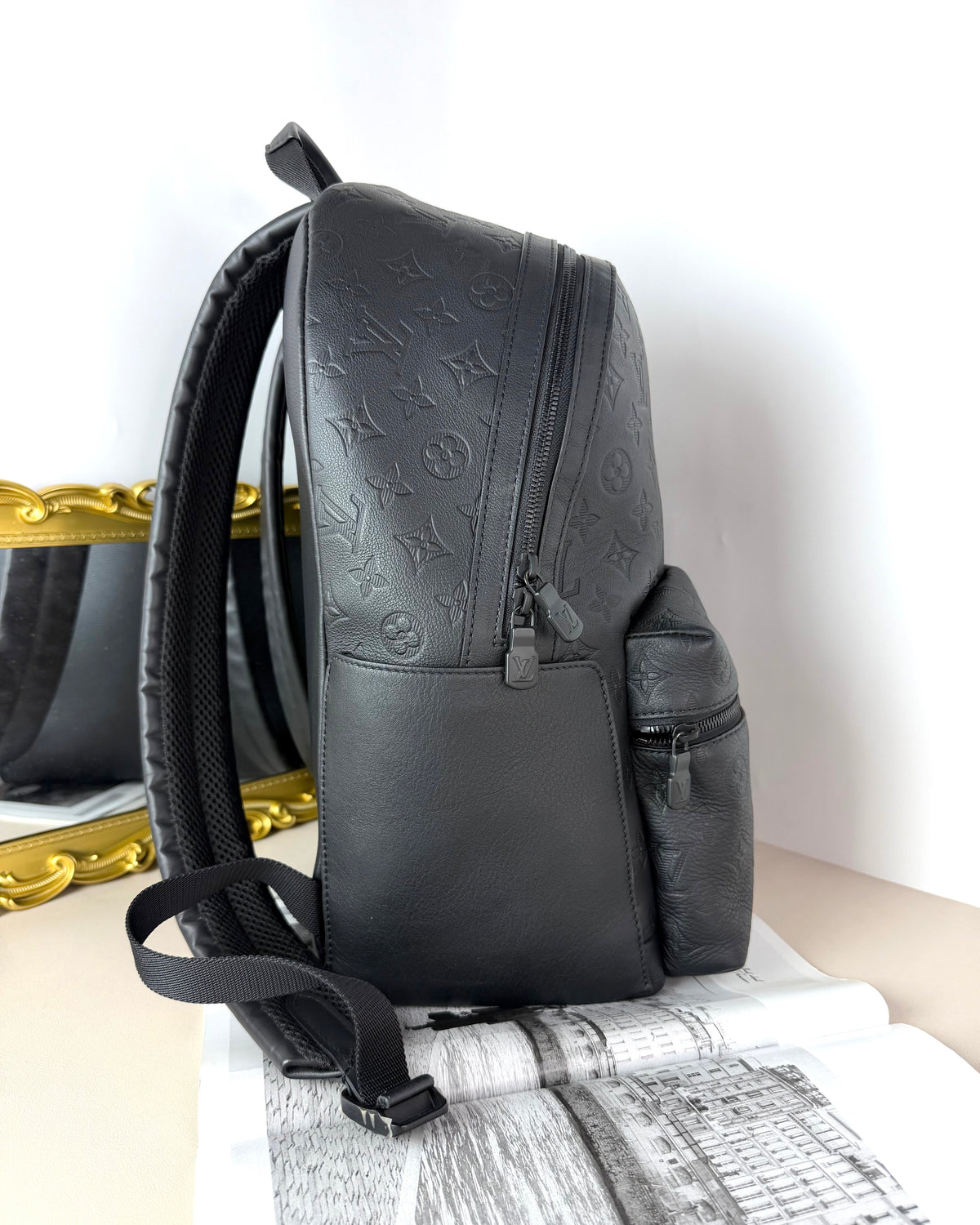 Louis Vuitton Discovery Backpack PM - Monogram Shadow Black - View 3