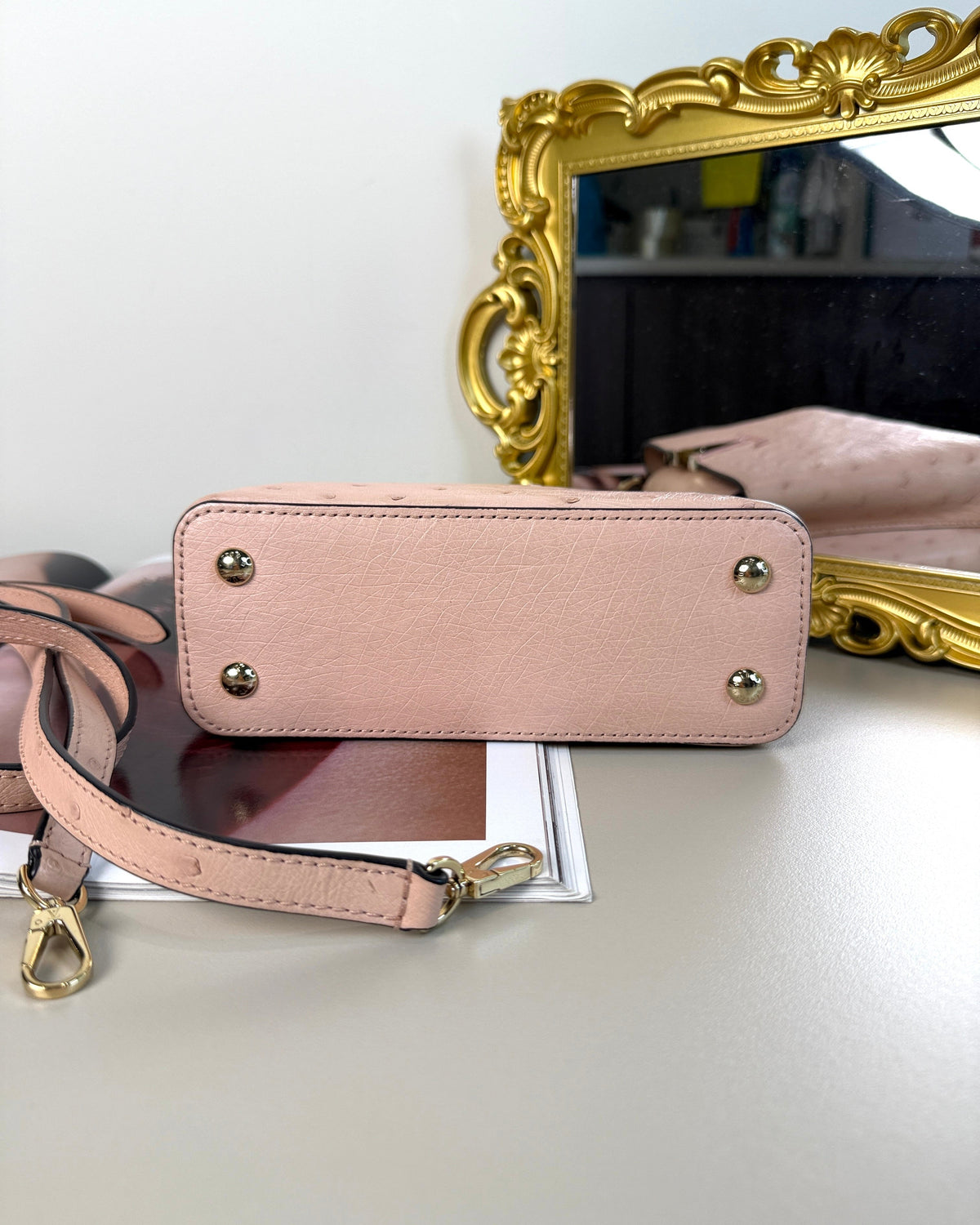 Louis Vuitton Capucines Mini Bag - Ostrich Leather - View 5