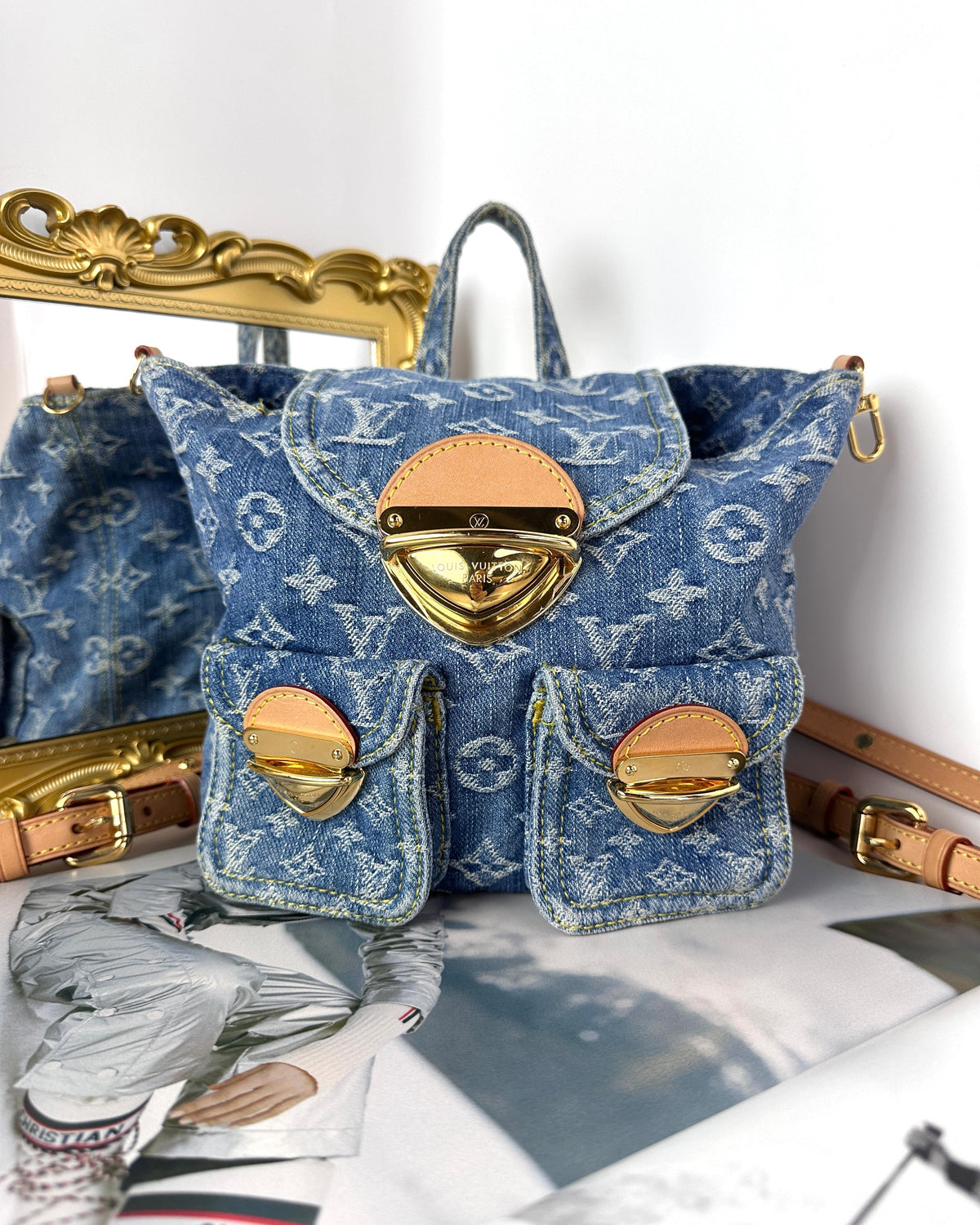 Louis Vuitton Venice Backpack - Monogram Denim Blue - View 1