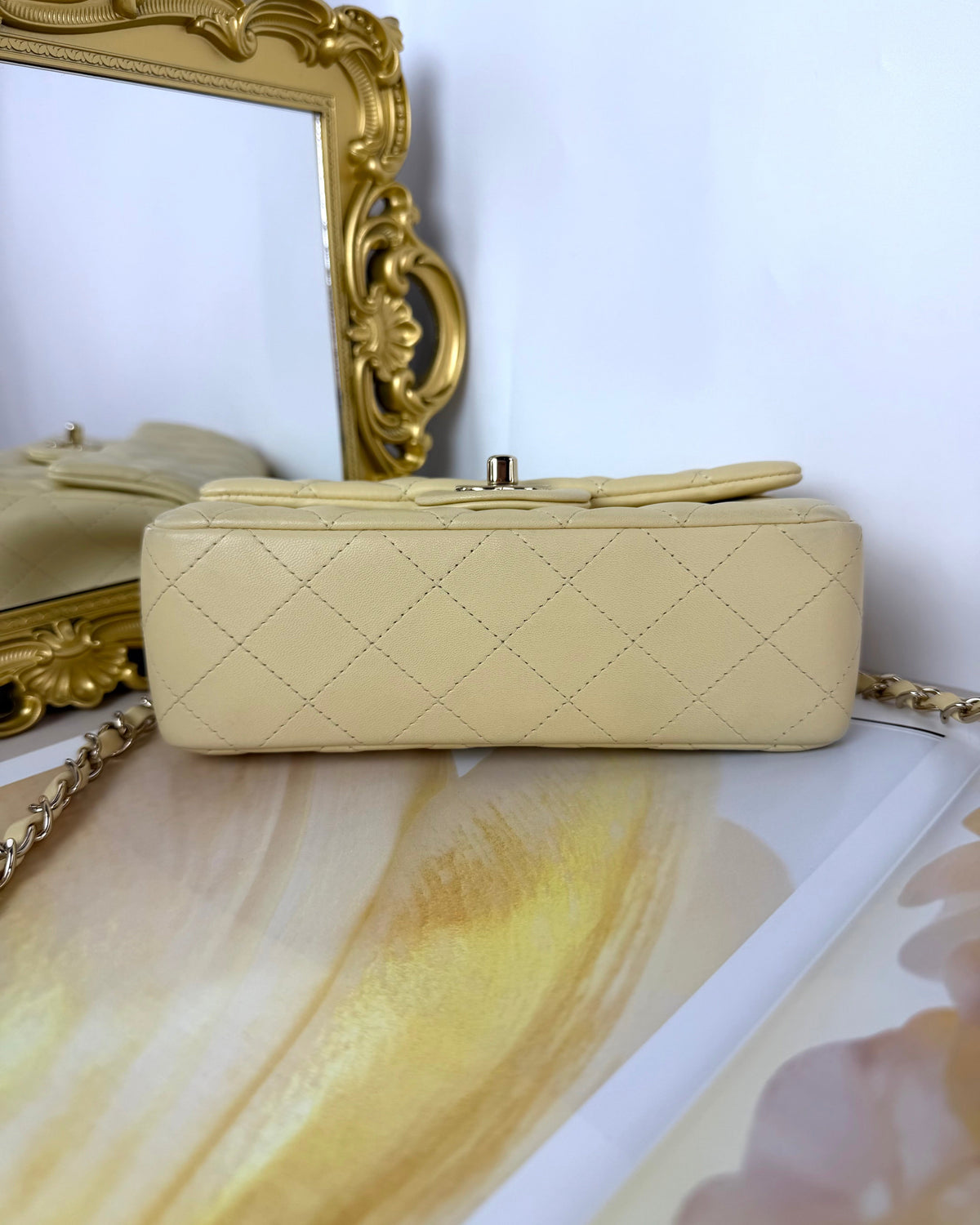 Chanel Mini Rectangular Classic Flap Bag - Light Beige - View 5