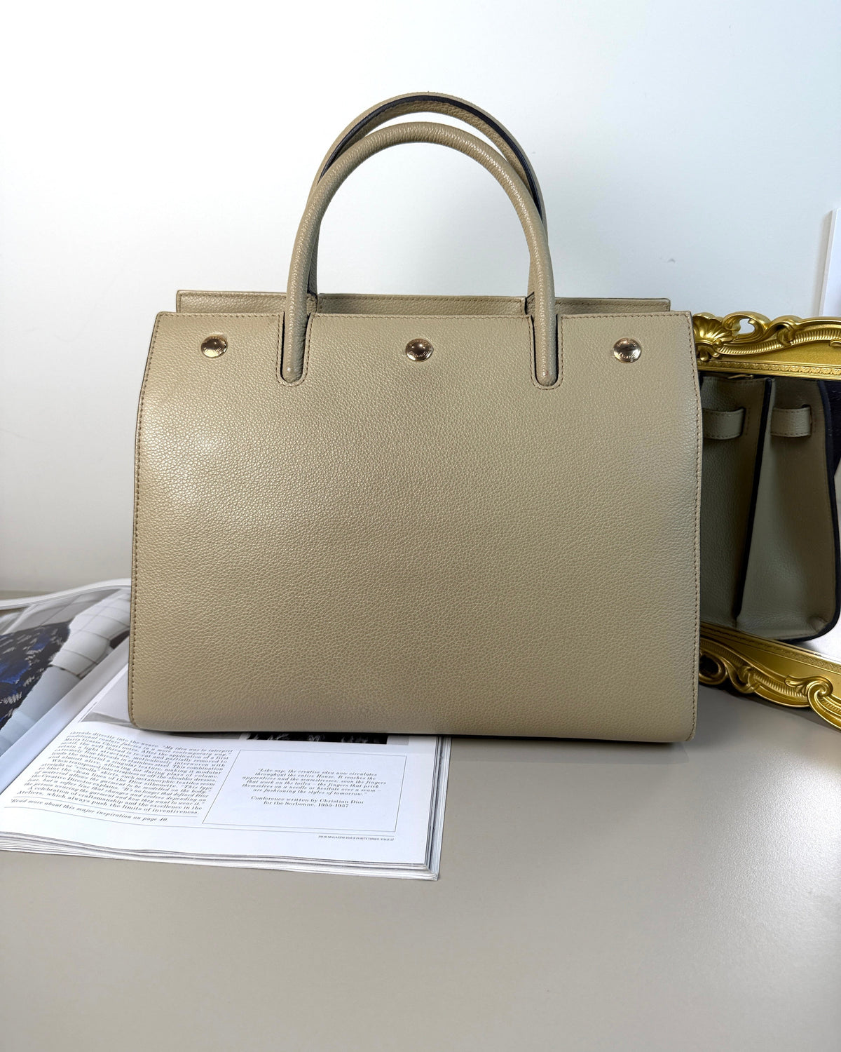 Burberry Small Two-Handle Title Bag - Light Beige - View 2