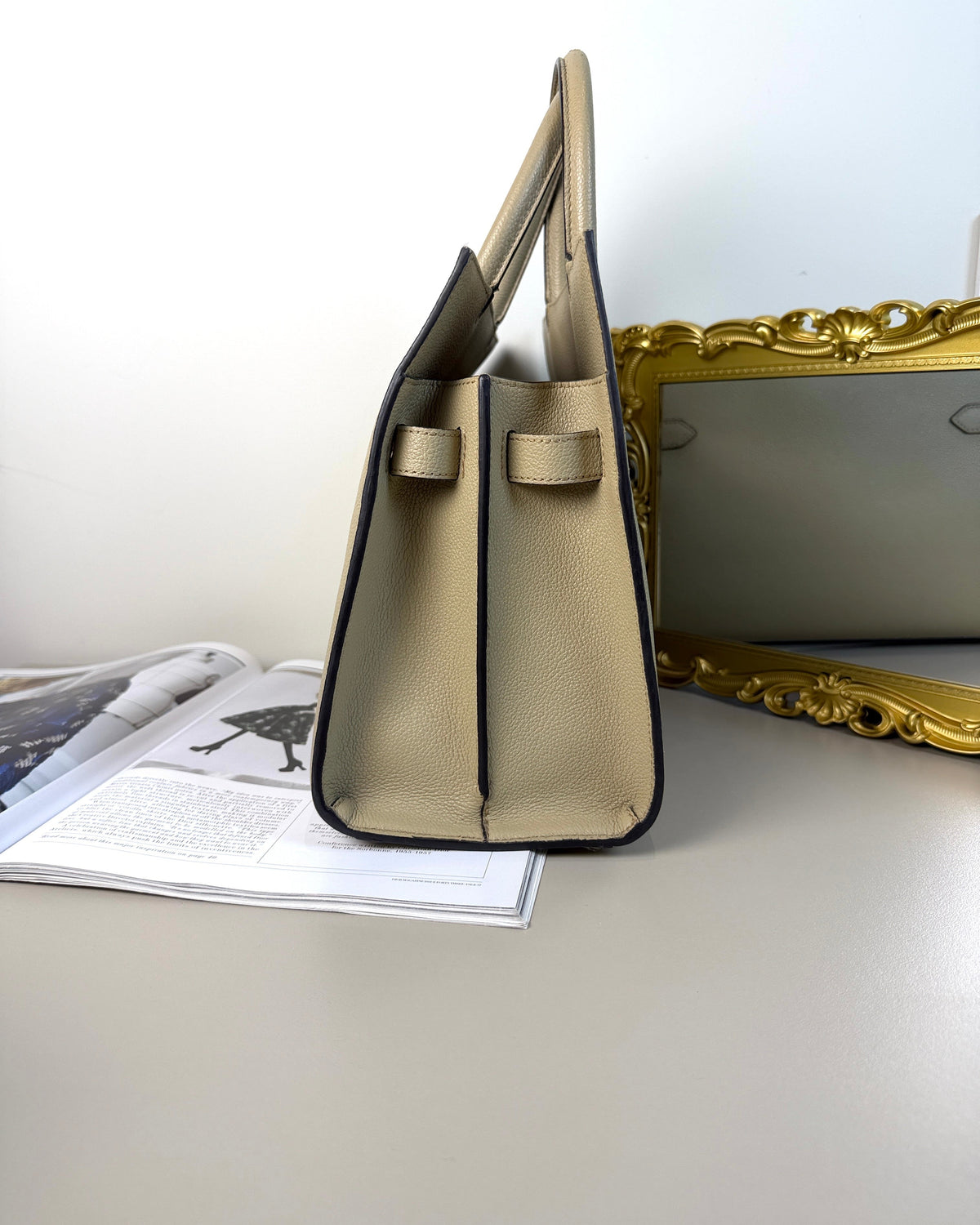 Burberry Small Two-Handle Title Bag - Light Beige - View 3