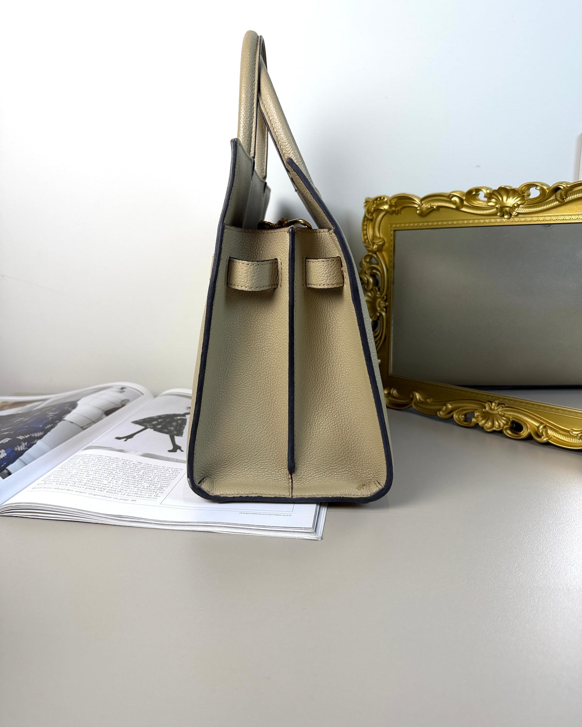 Burberry Small Two-Handle Title Bag - Light Beige - View 4