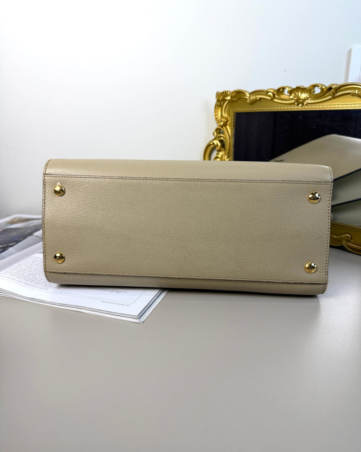 Burberry Small Two-Handle Title Bag - Light Beige - View 5