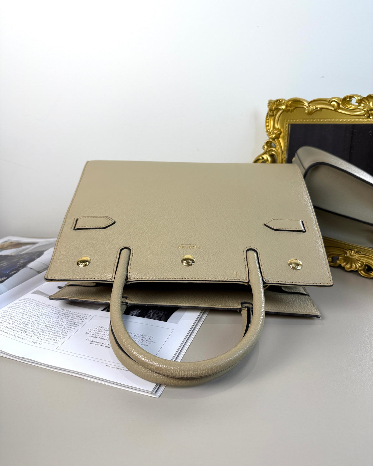 Burberry Small Two-Handle Title Bag - Light Beige - View 6