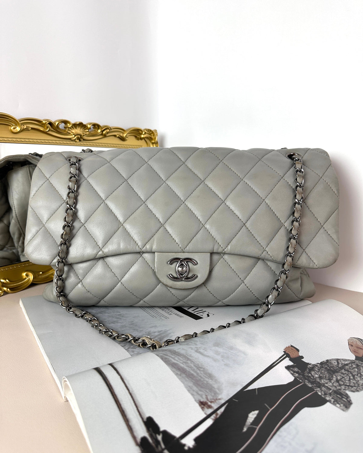 Chanel Classic 11.12 Handbag - Grey - View 1