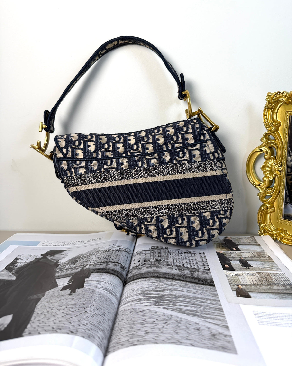Dior Saddle Bag - Navy Blue - View 2