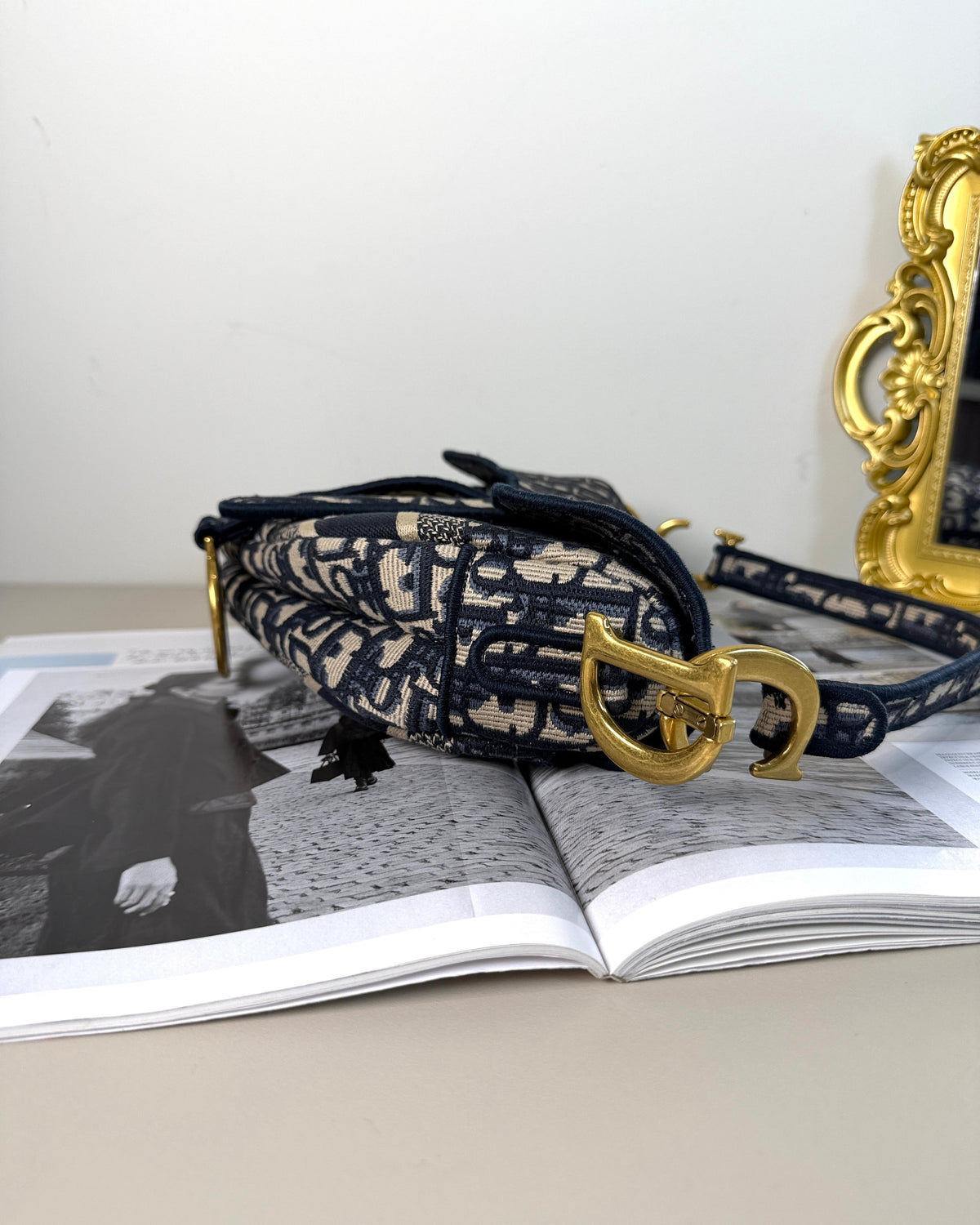 Dior Saddle Bag - Navy Blue - View 4