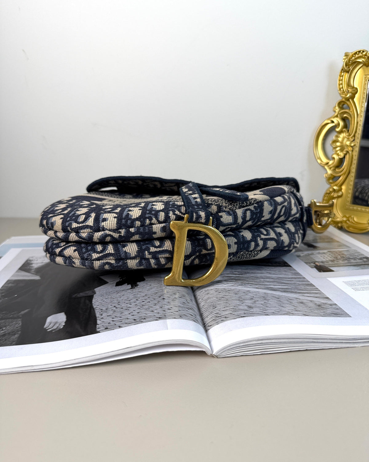 Dior Saddle Bag - Navy Blue - View 5