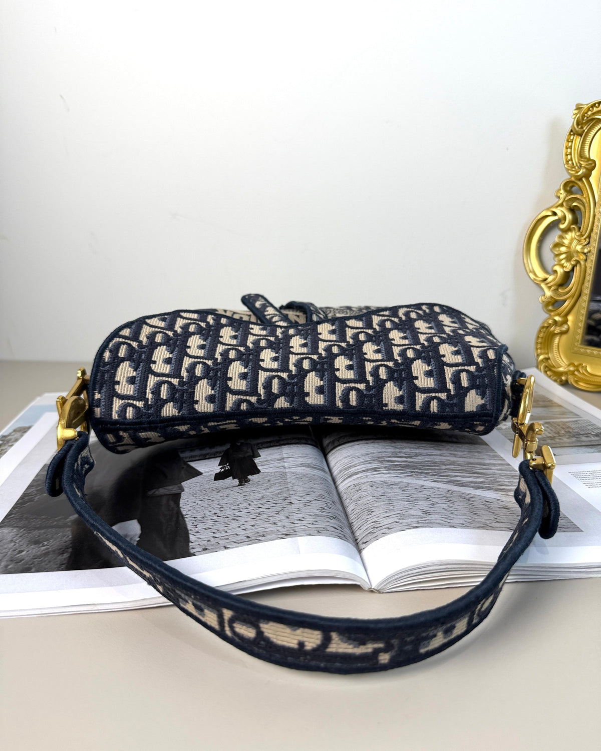 Dior Saddle Bag - Navy Blue - View 6