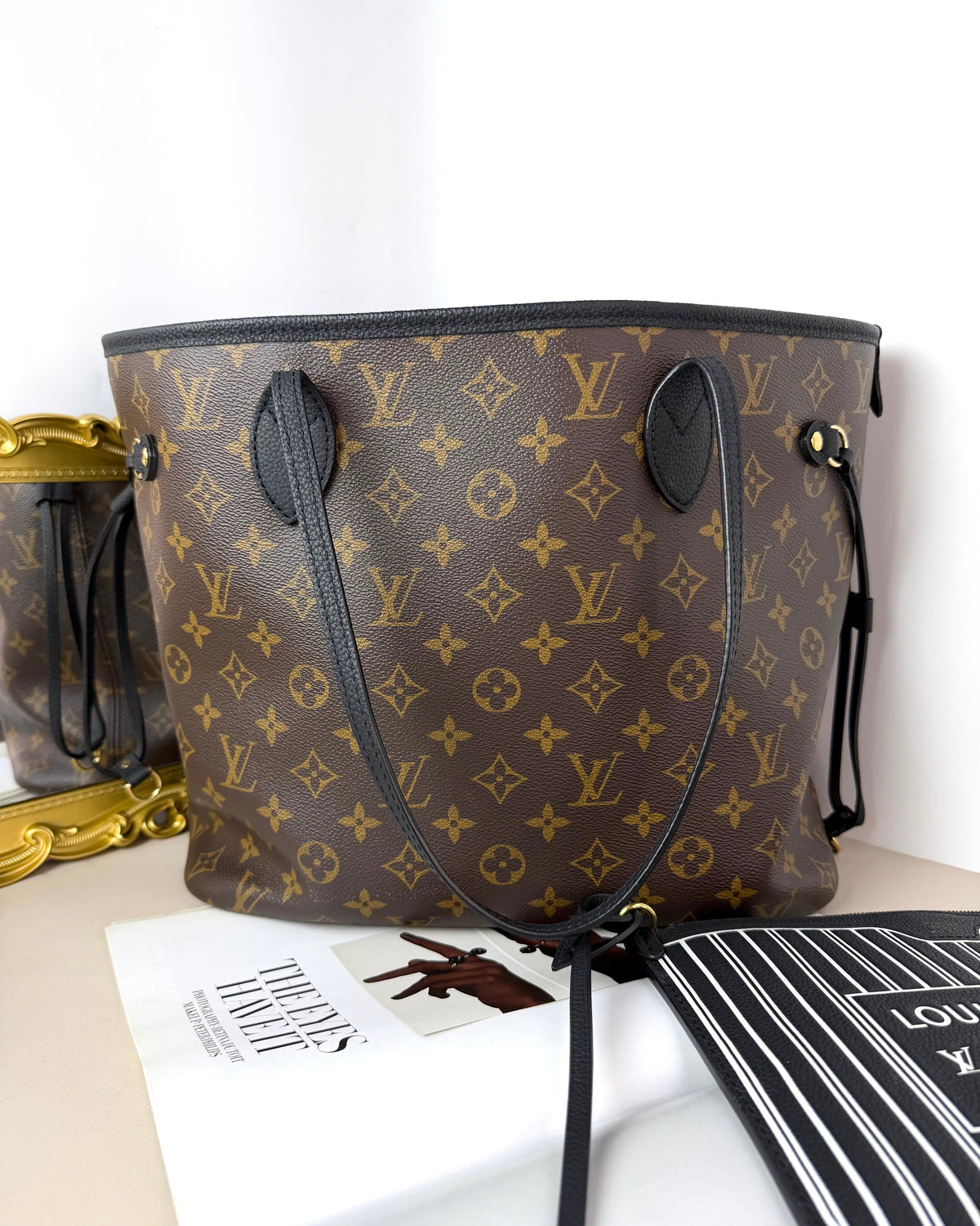 Louis Vuitton Neverfull Inside Out MM Bag - Monogram Black - View 2