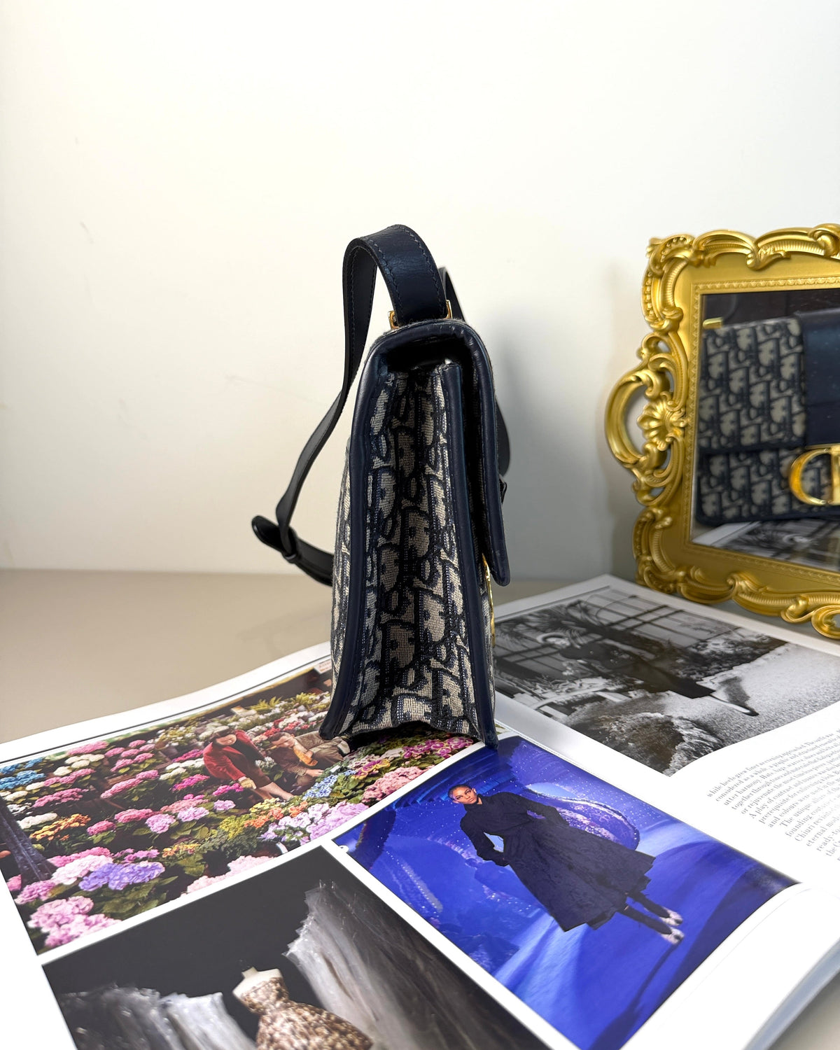 Dior 30 Montaigne Bag - Navy Blue - View 3