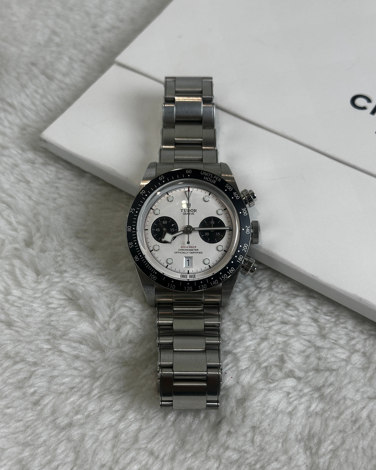 Tudor Black Bay Chrono Watch - Black, White - View 1