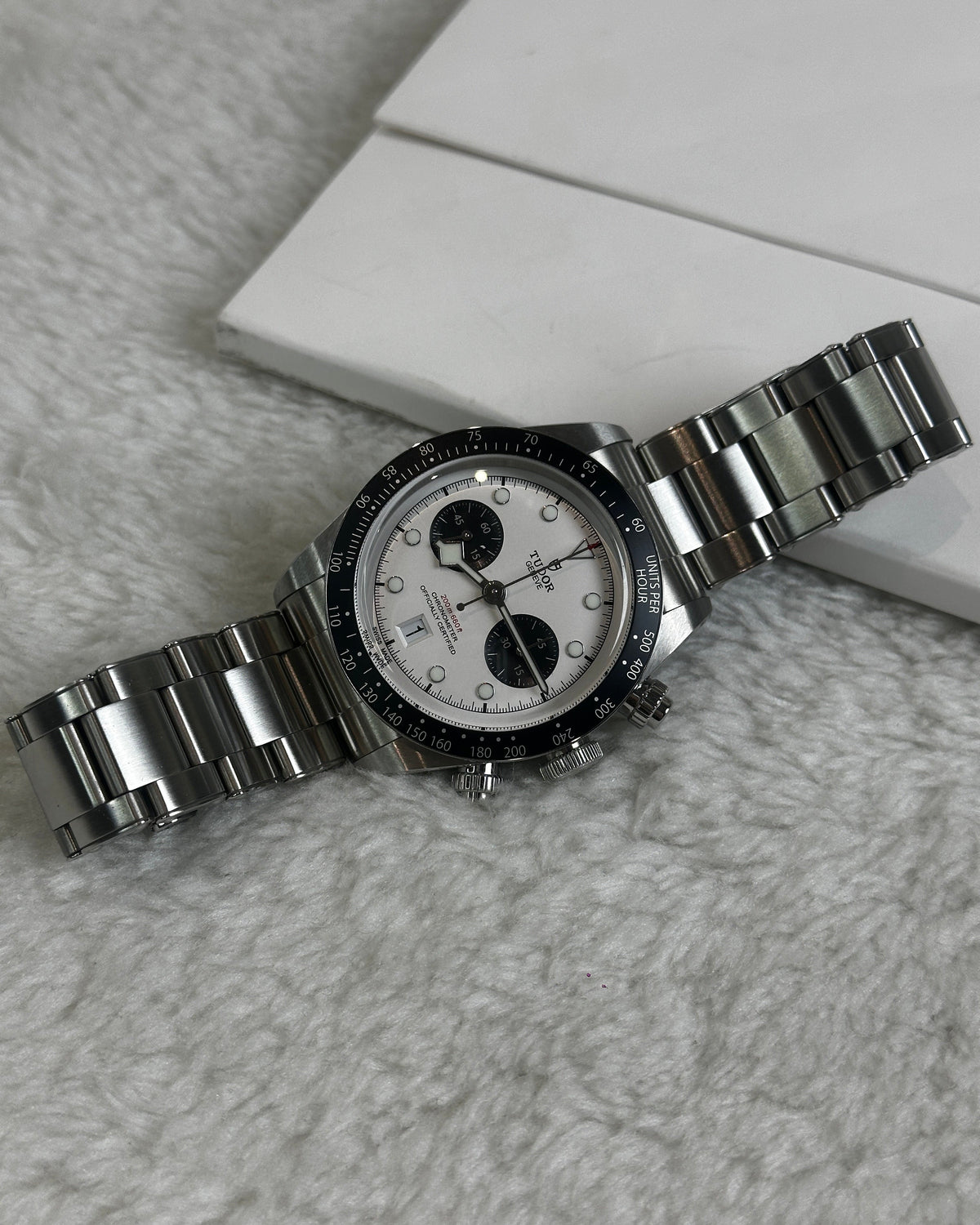 Tudor Black Bay Chrono Watch - Black, White - View 3