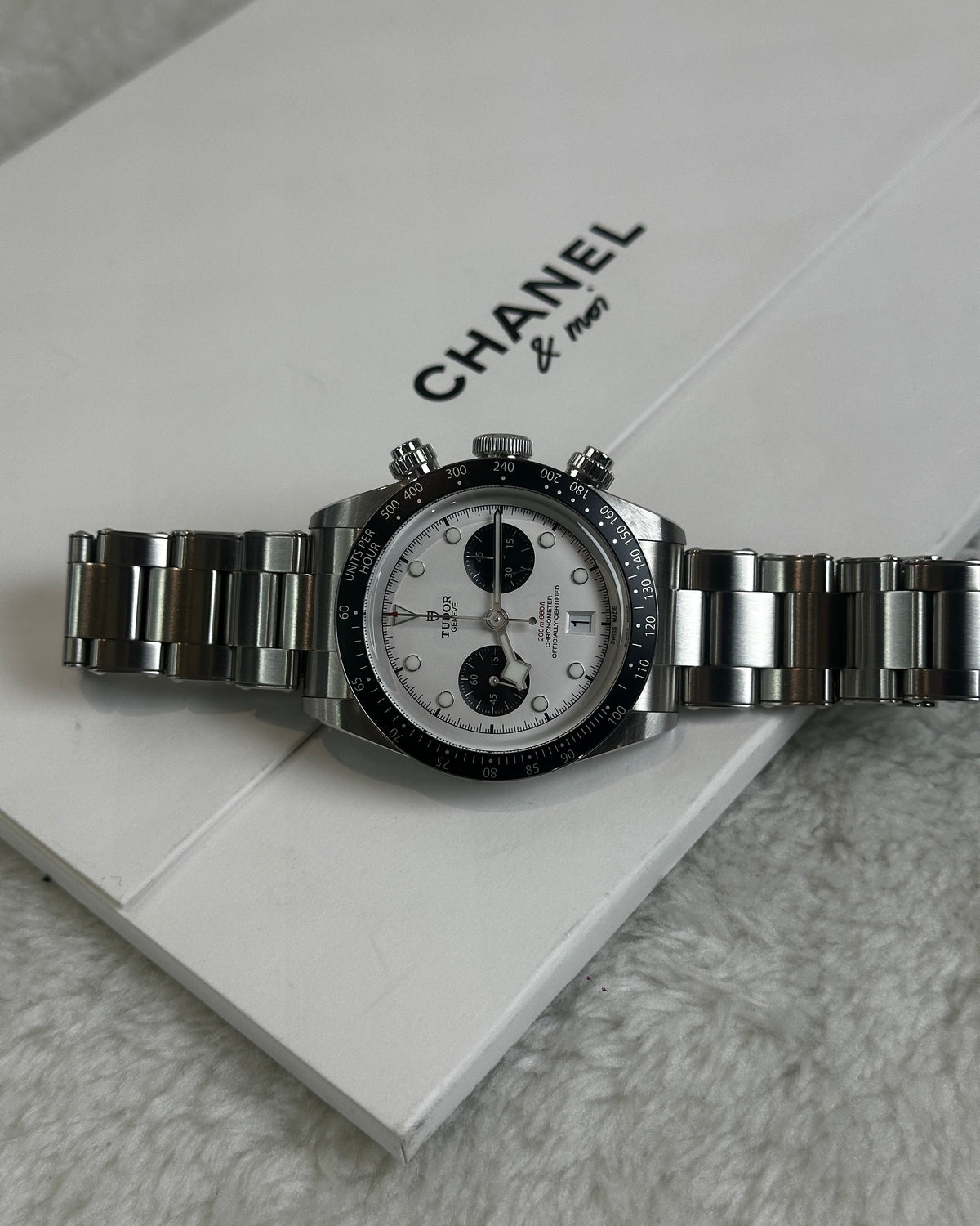 Tudor Black Bay Chrono Watch - Black, White - View 5