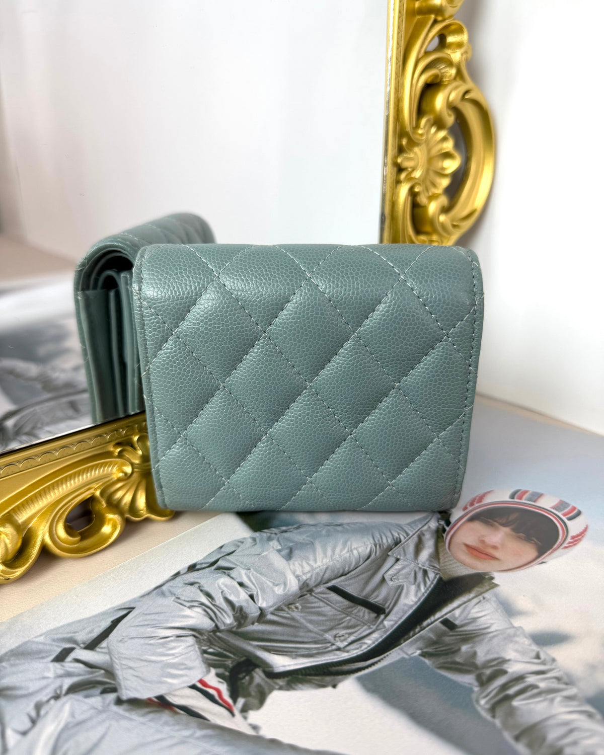 Chanel Classic Small Flap Wallet - Grayish Smoky Green - View 2