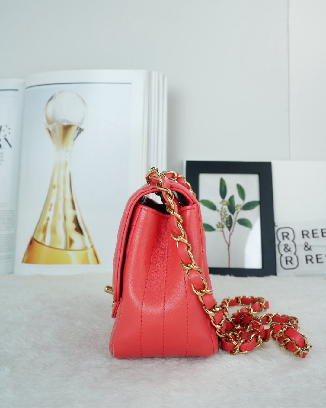 Chanel Mini Flap Bag - Coral Pink - View 4