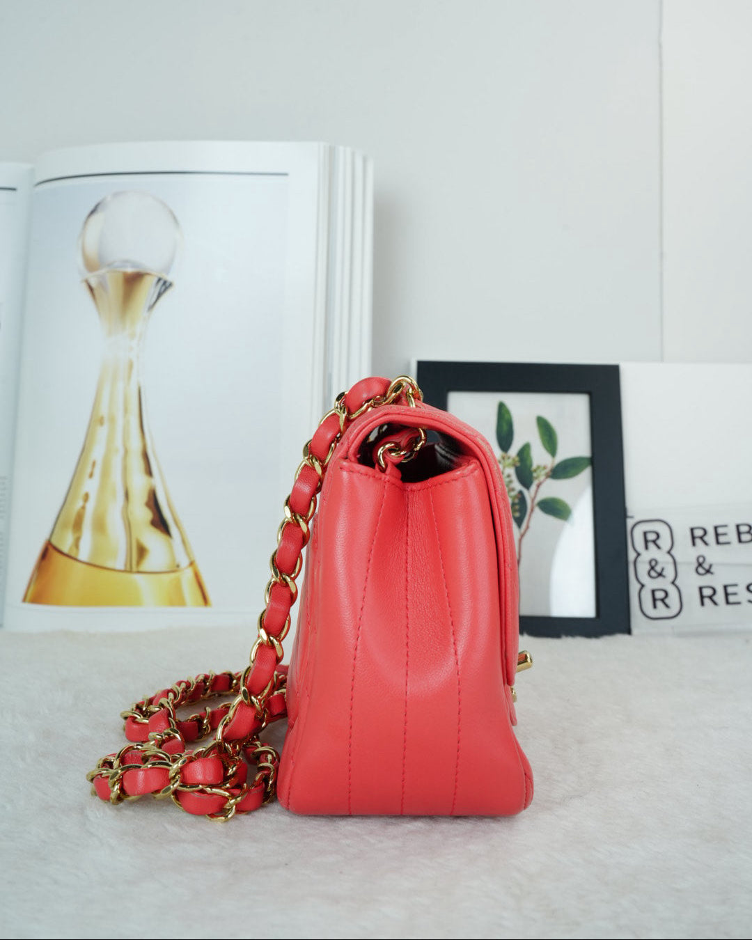 Chanel Mini Flap Bag - Coral Pink - View 3