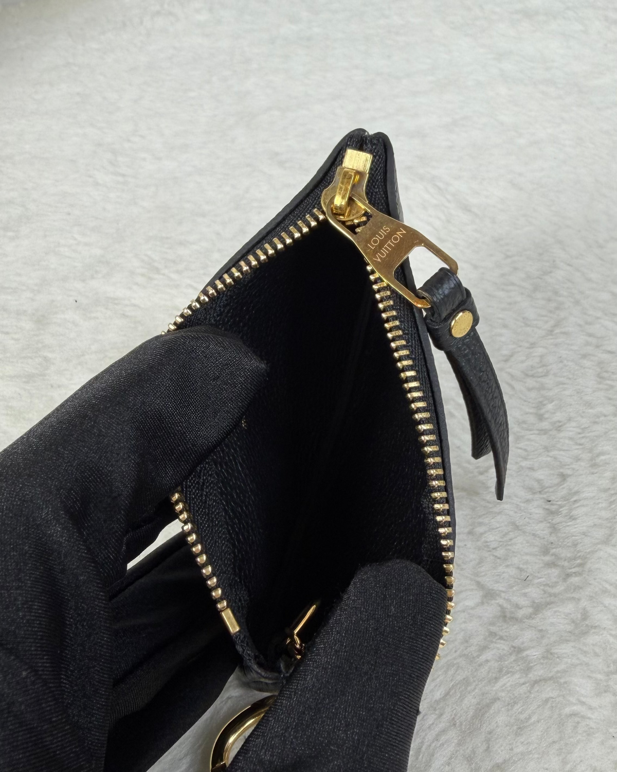 Louis Vuitton Key Pouch - Black, Beige - View 6
