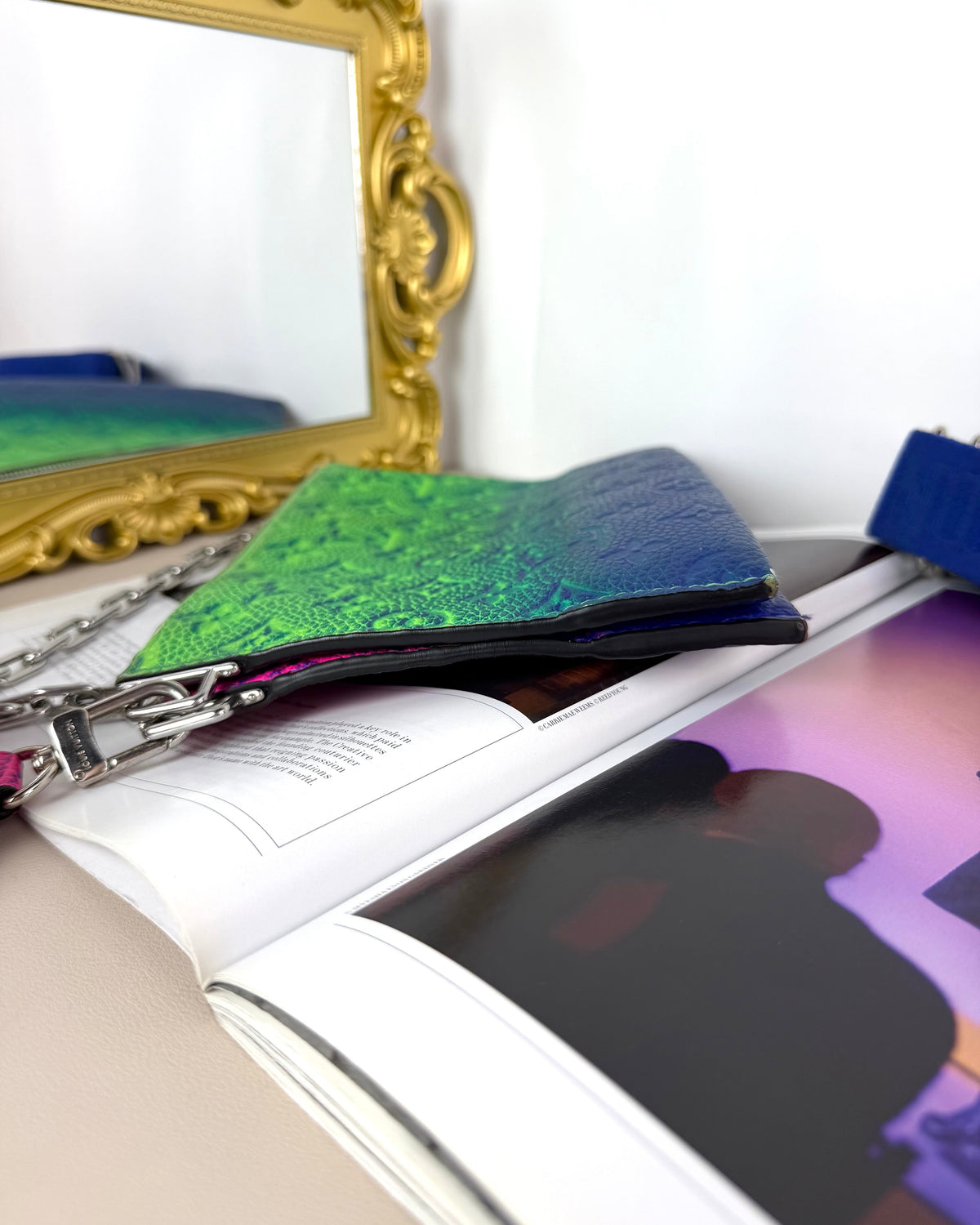 Louis Vuitton In The Loop Trio Pouch Bag - Bleu Vert, Green X Pink - View 3