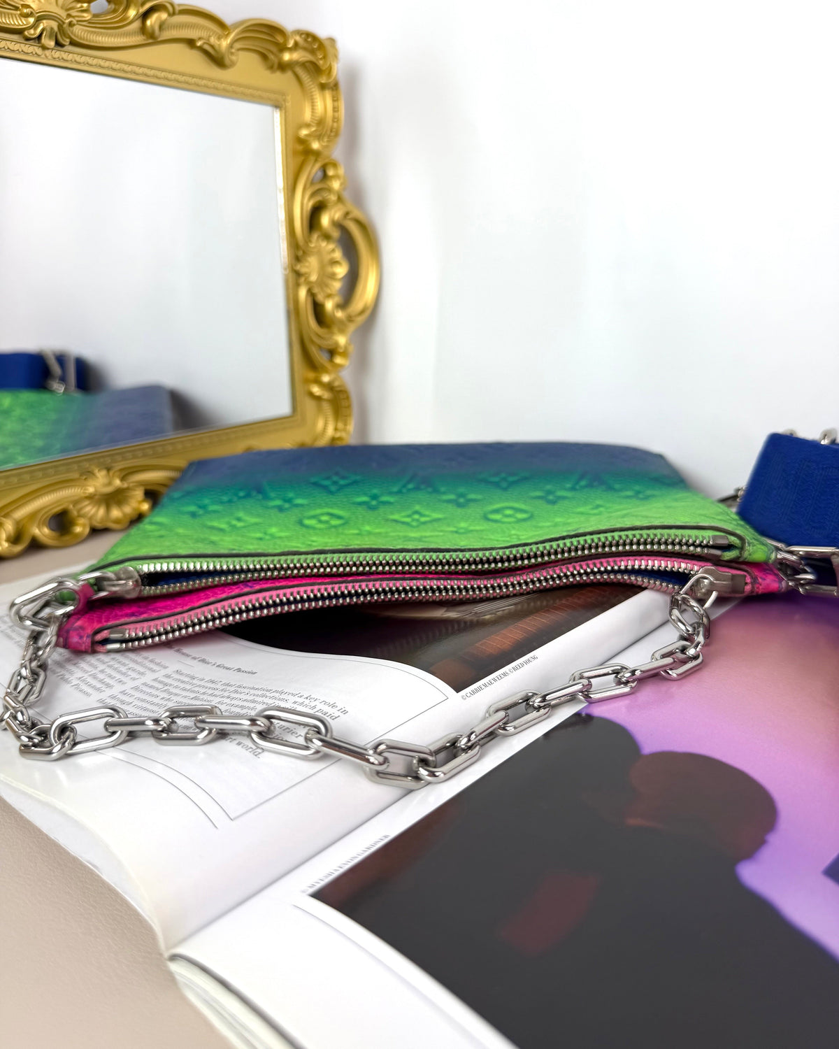 Louis Vuitton In The Loop Trio Pouch Bag - Bleu Vert, Green X Pink - View 6
