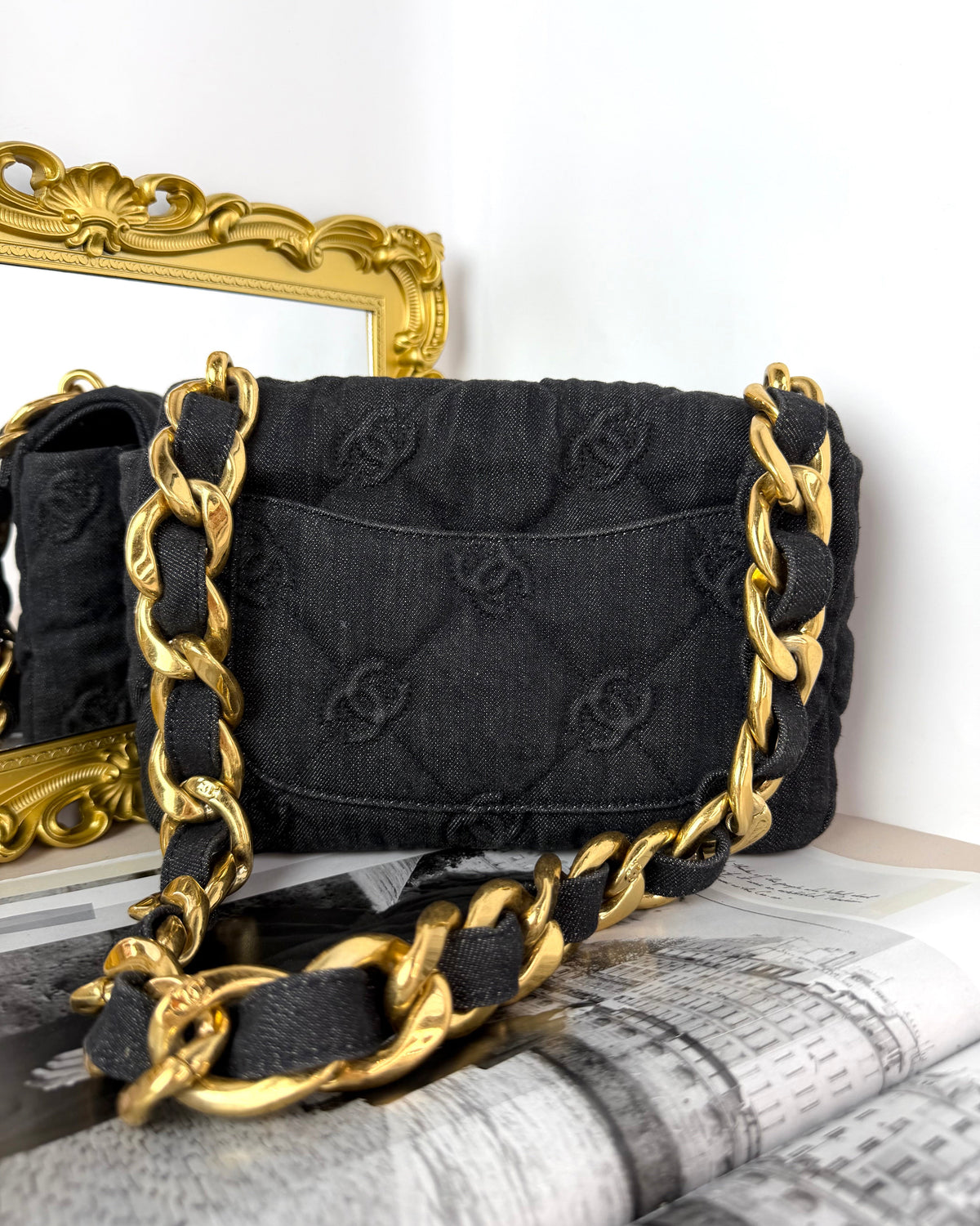 Chanel CC Quilted Denim Funky Town Flap Bag - View 2