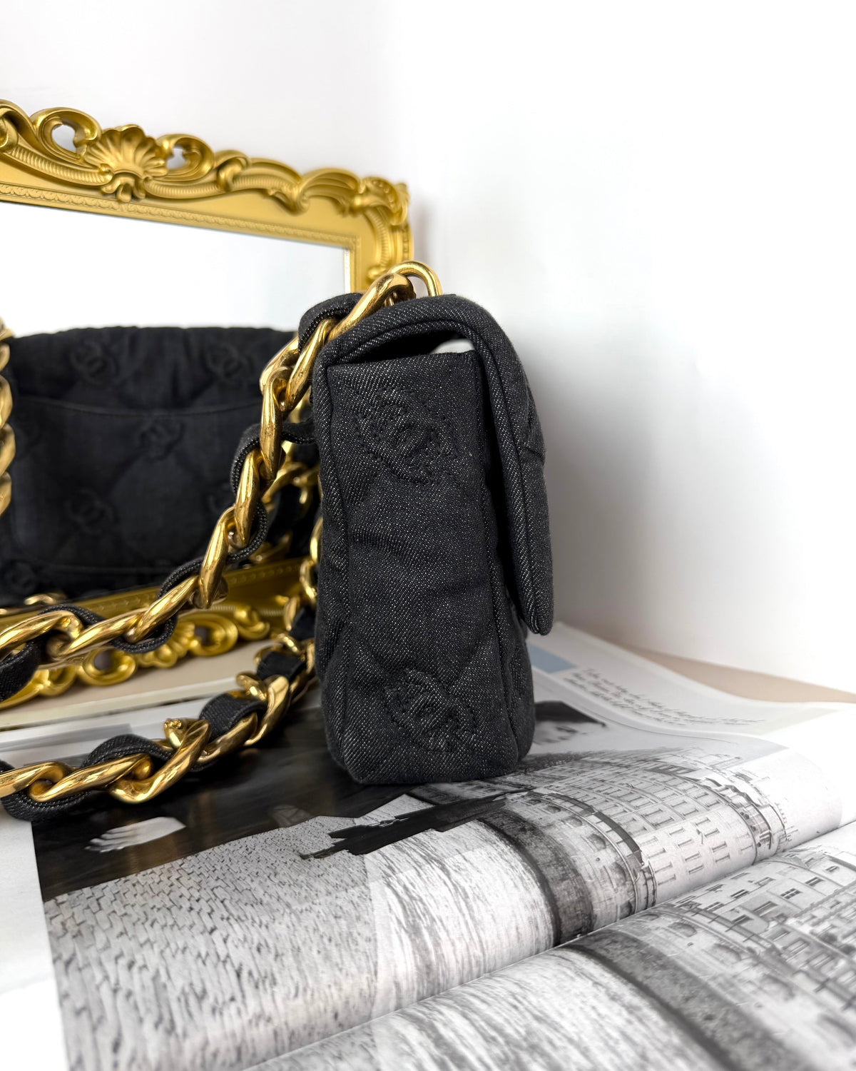 Chanel CC Quilted Denim Funky Town Flap Bag - View 3