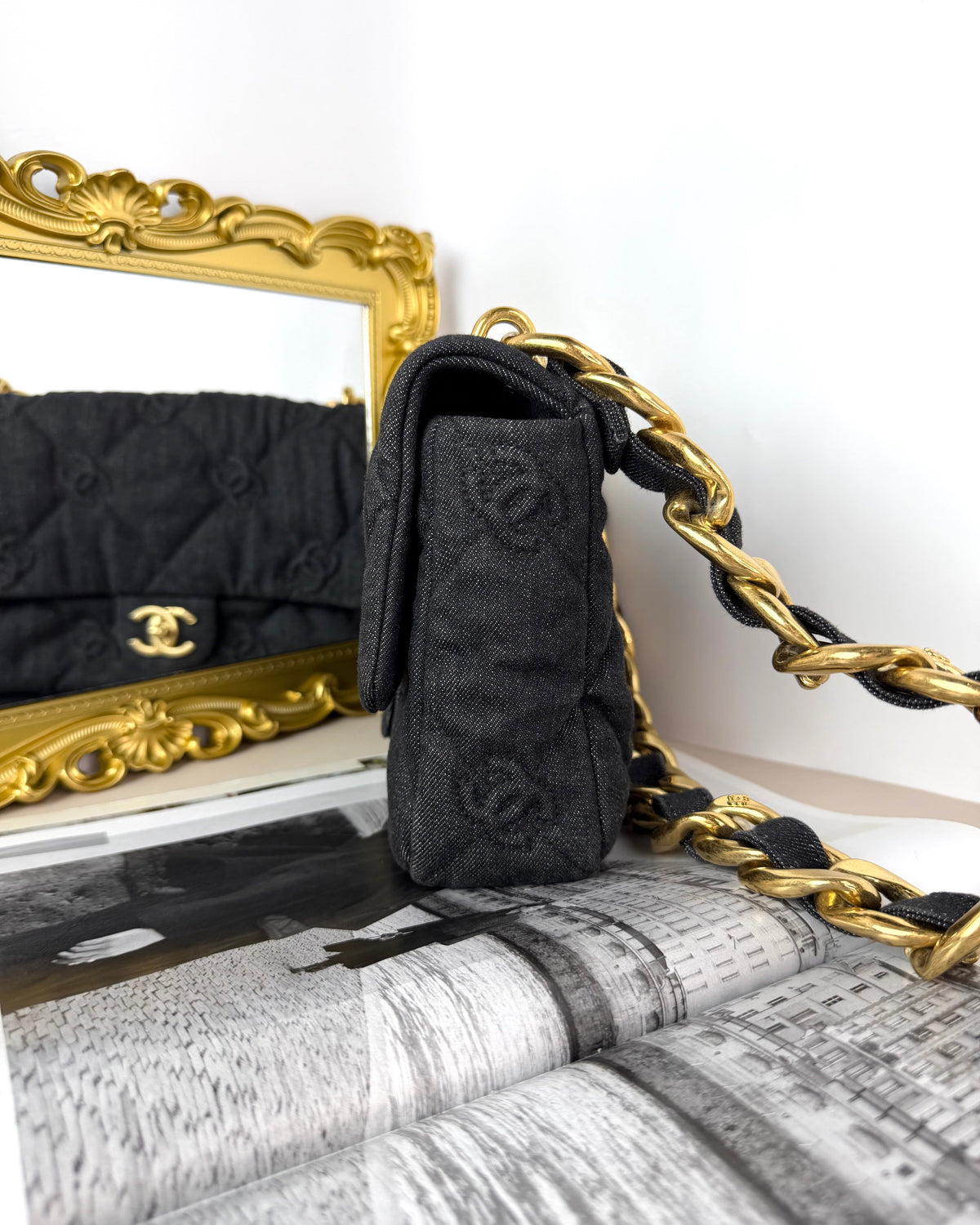 Chanel CC Quilted Denim Funky Town Flap Bag - View 4