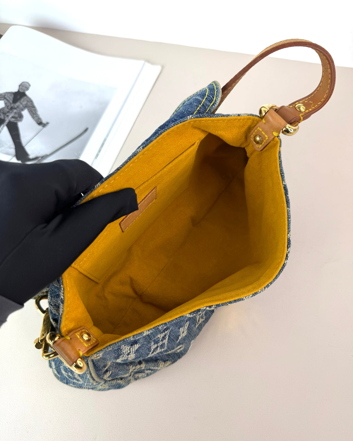 Louis Vuitton Monogram Denim Mini Pleaty Shoulder Bag - Blue - View 7