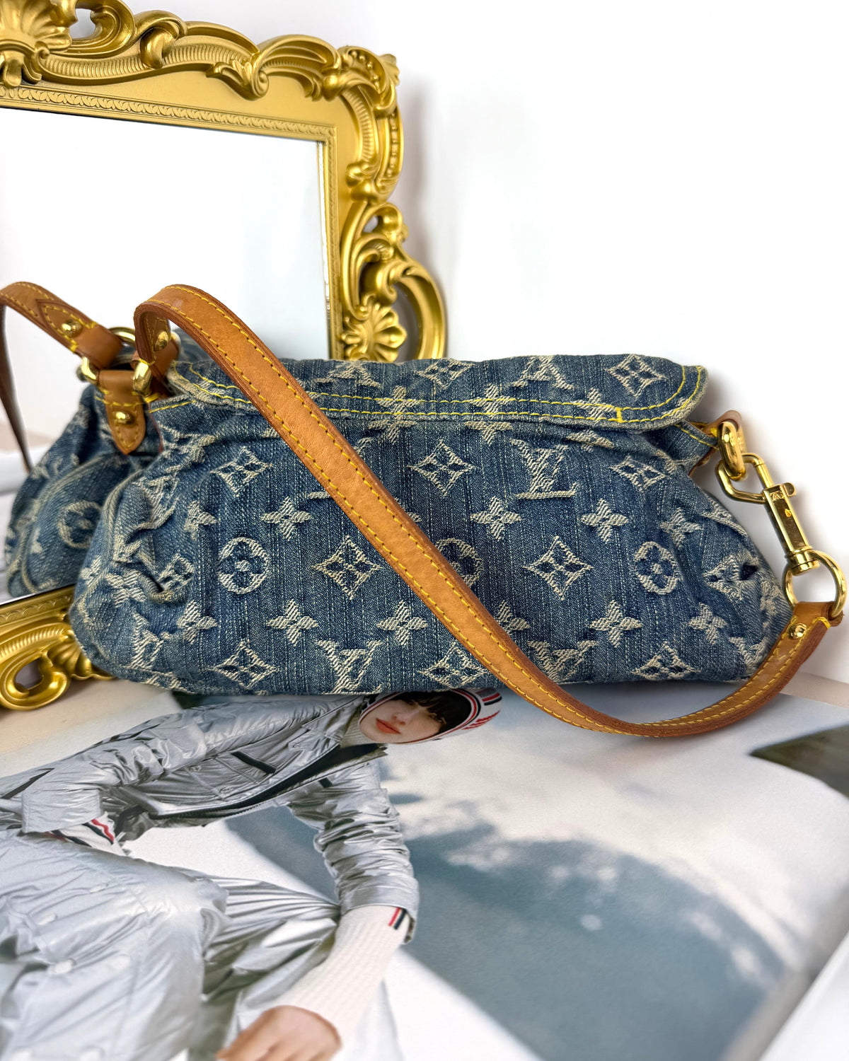 Louis Vuitton Monogram Denim Mini Pleaty Shoulder Bag - Blue - View 2