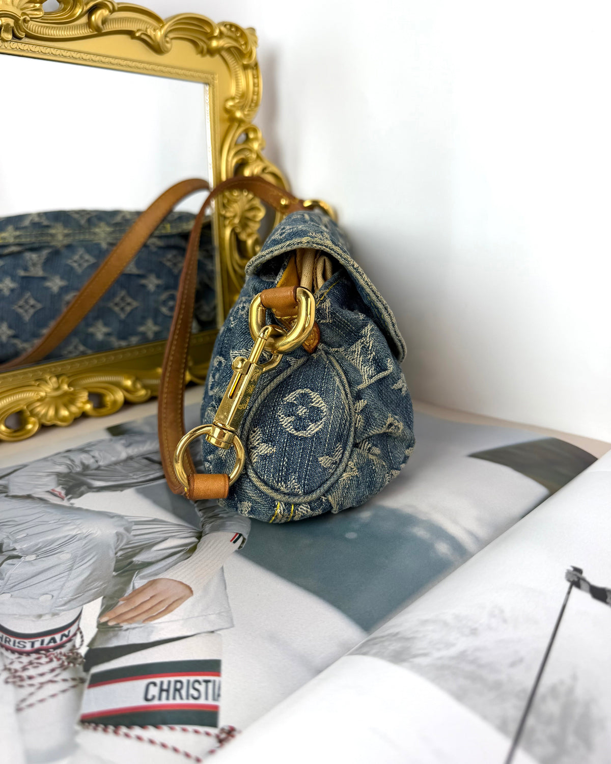 Louis Vuitton Monogram Denim Mini Pleaty Shoulder Bag - Blue - View 3