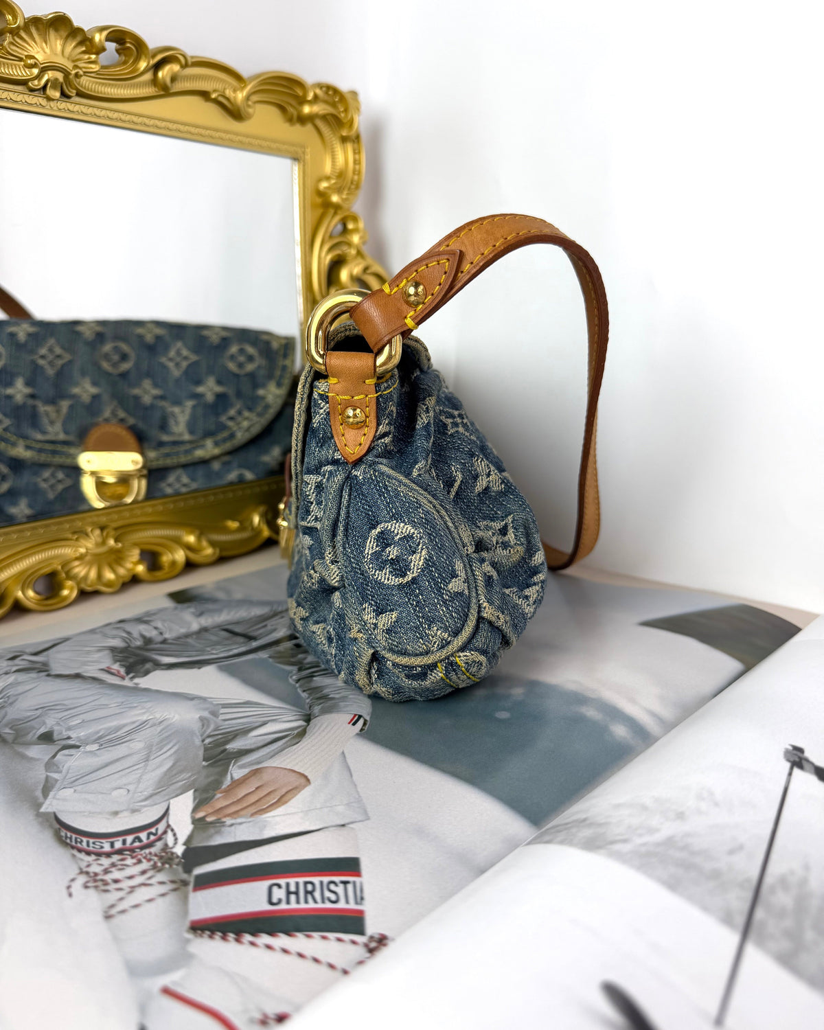 Louis Vuitton Monogram Denim Mini Pleaty Shoulder Bag - Blue - View 4