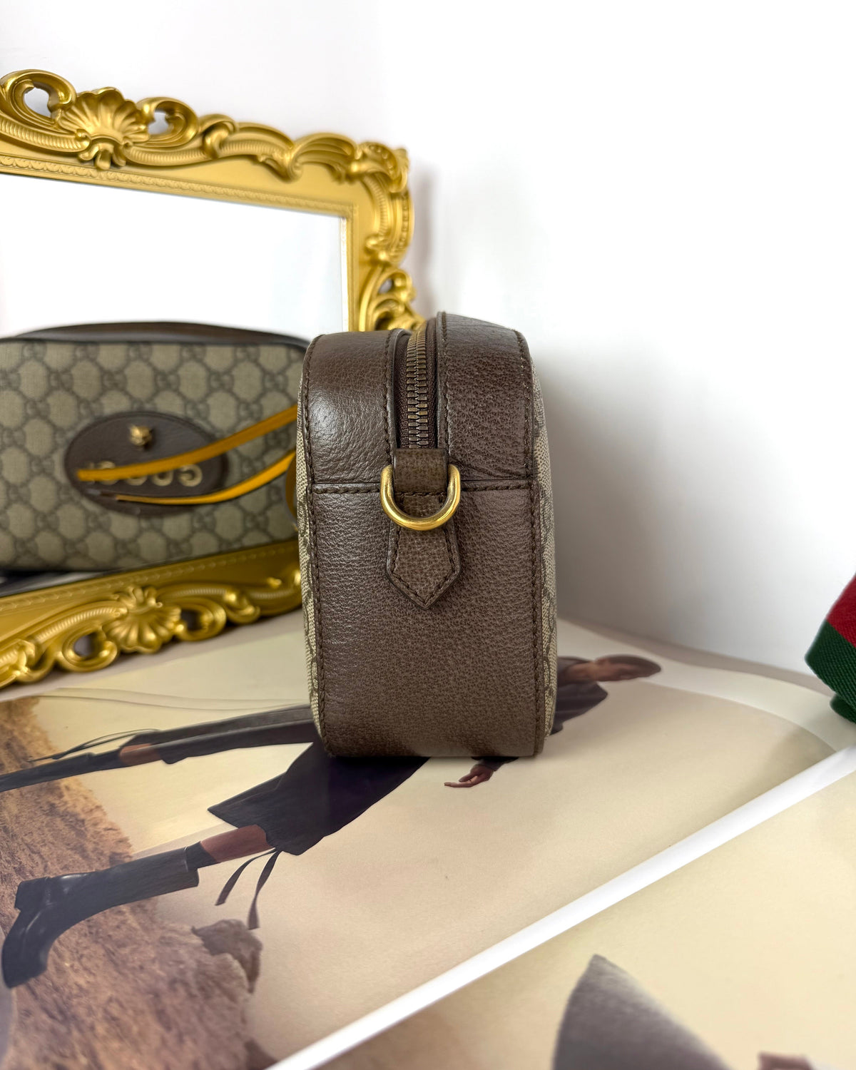 Gucci Neo Vintage GG Supreme Messenger Bag - Beige, Ebony - View 4