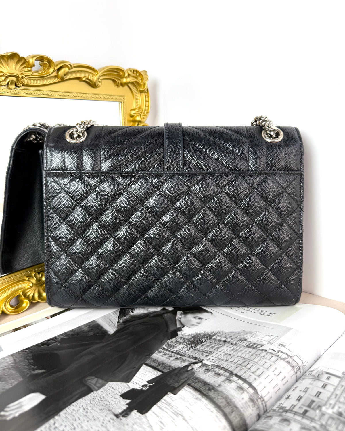 Saint Laurent Envelope Medium Bag - Black - View 2