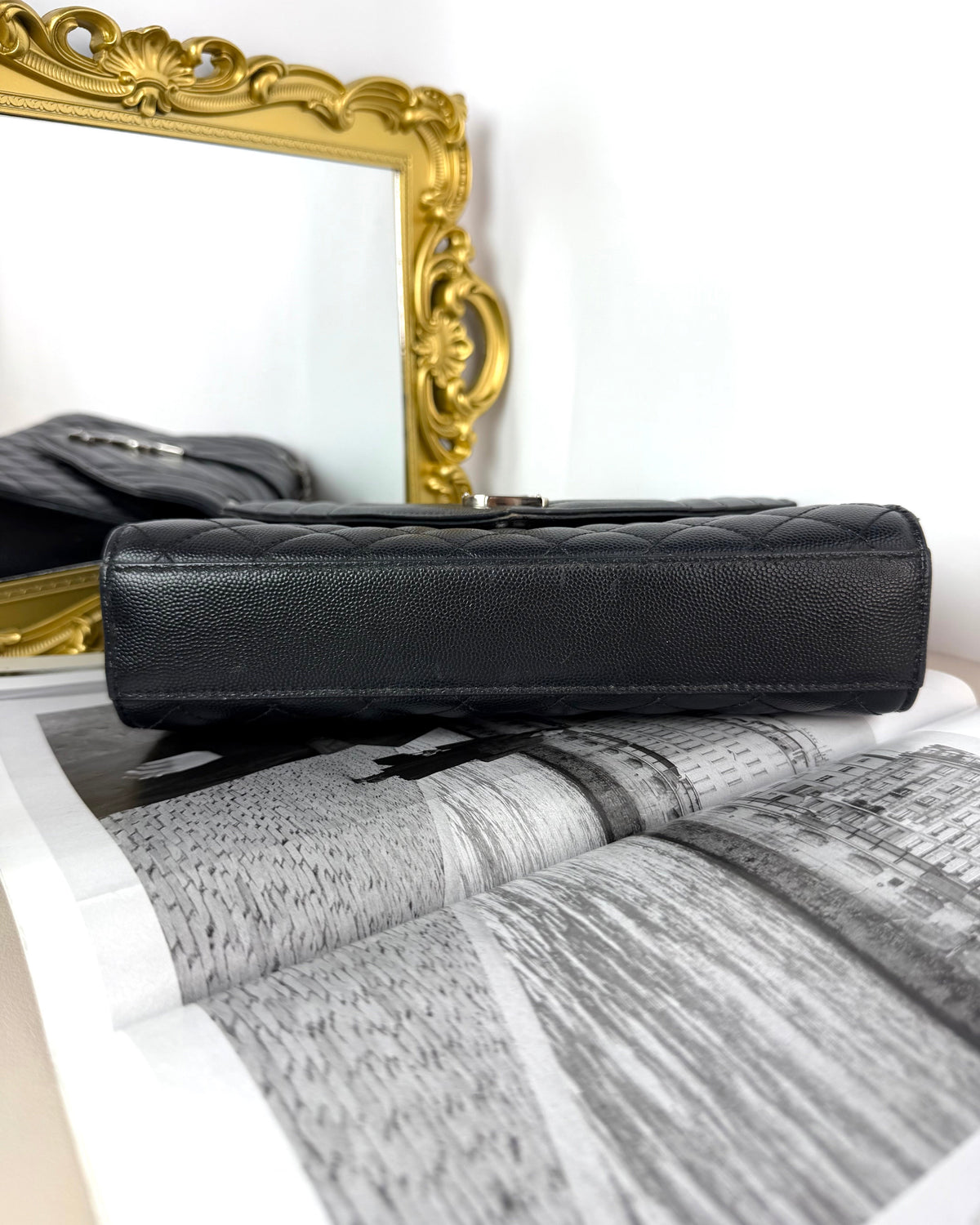 Saint Laurent Envelope Medium Bag - Black - View 5