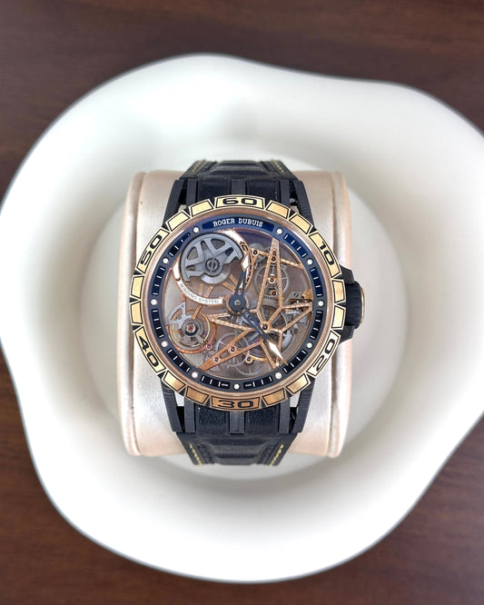 Roger Dubuis Excalibur Spider Automatic Skeleton Watch - Black And Rose Gold - View 1
