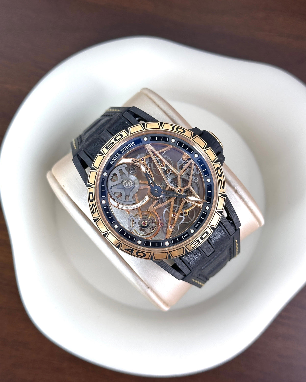 Roger Dubuis Excalibur Spider Automatic Skeleton Watch - Black And Rose Gold - View 2