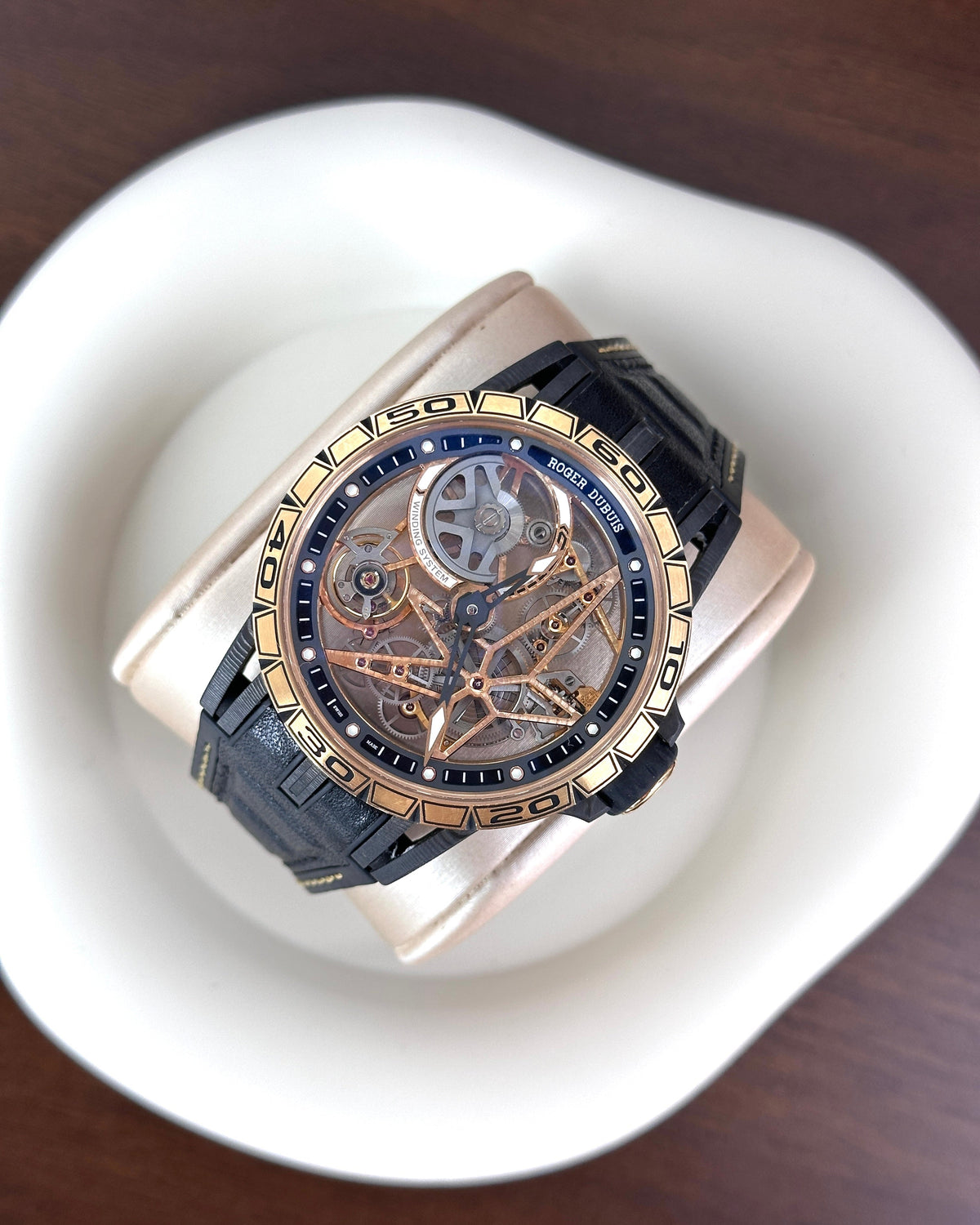 Roger Dubuis Excalibur Spider Automatic Skeleton Watch - Black And Rose Gold - View 3