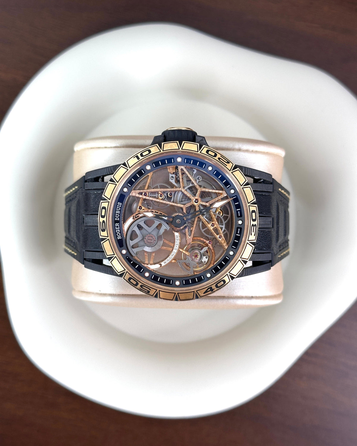 Roger Dubuis Excalibur Spider Automatic Skeleton Watch - Black And Rose Gold - View 4