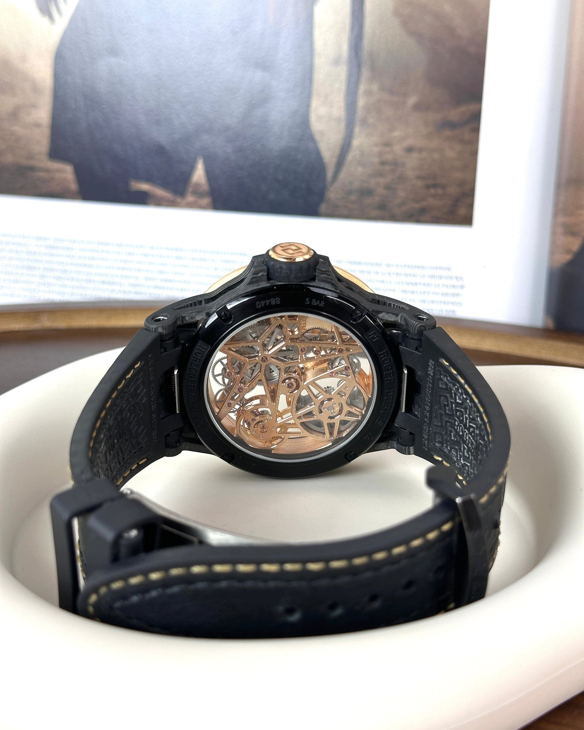 Roger Dubuis Excalibur Spider Automatic Skeleton Watch - Black And Rose Gold - View 5